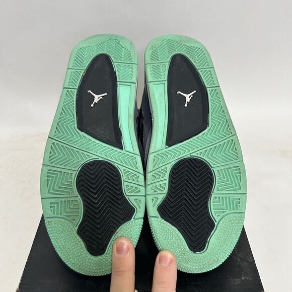 Nike Shoes Air Jordan 4 Retro BG “Green Glow” 2024 - Picture 7 of 8
